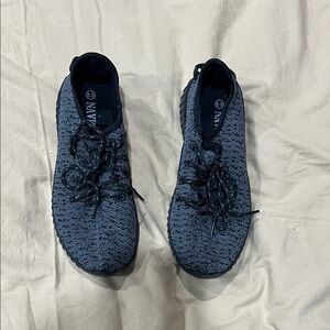 Black and Gray Knit Sneakers